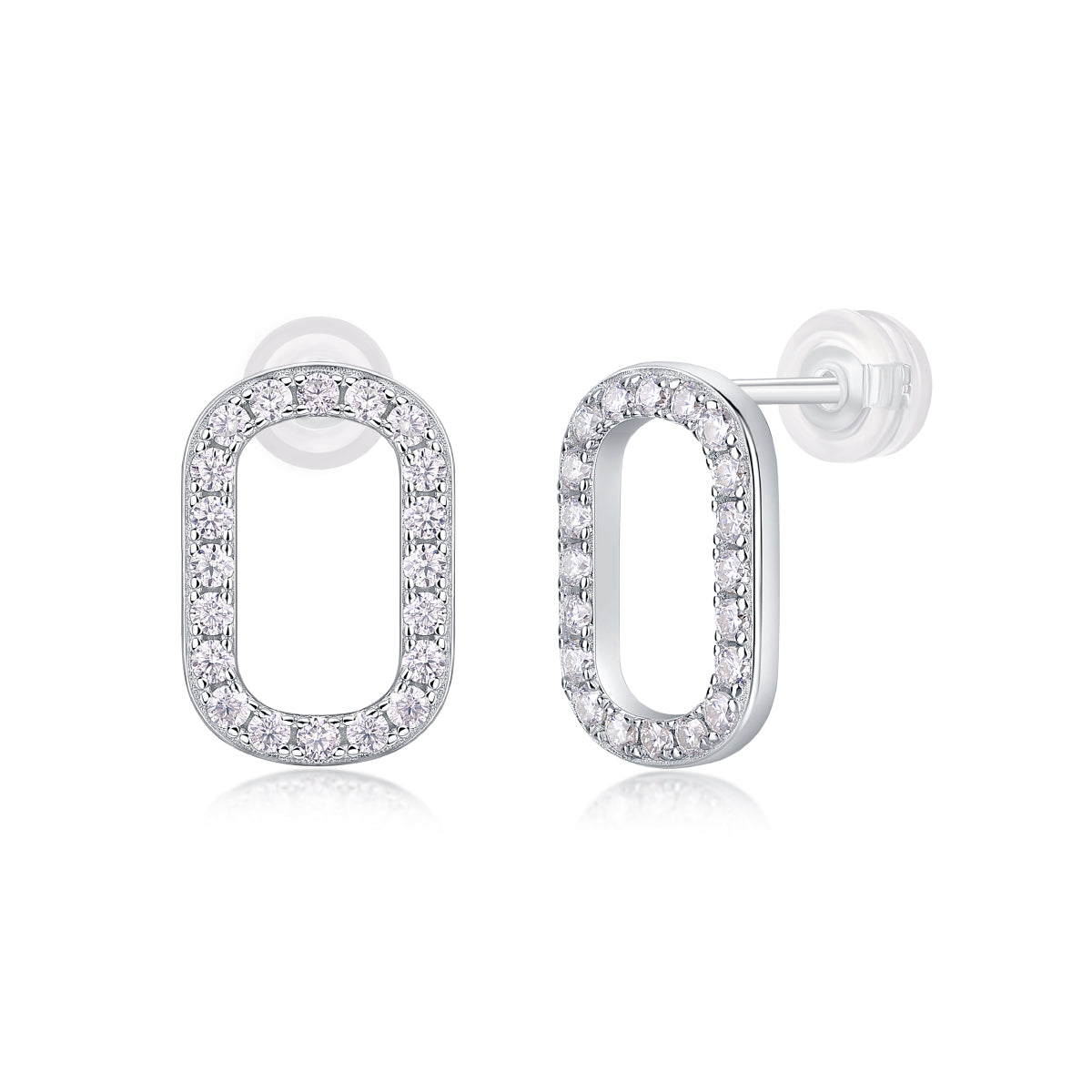 “Elegant Simplicity: Trendy Moissanite Jewellery Set with S925 Sterling Silver and Platinum-Plated Earrings”