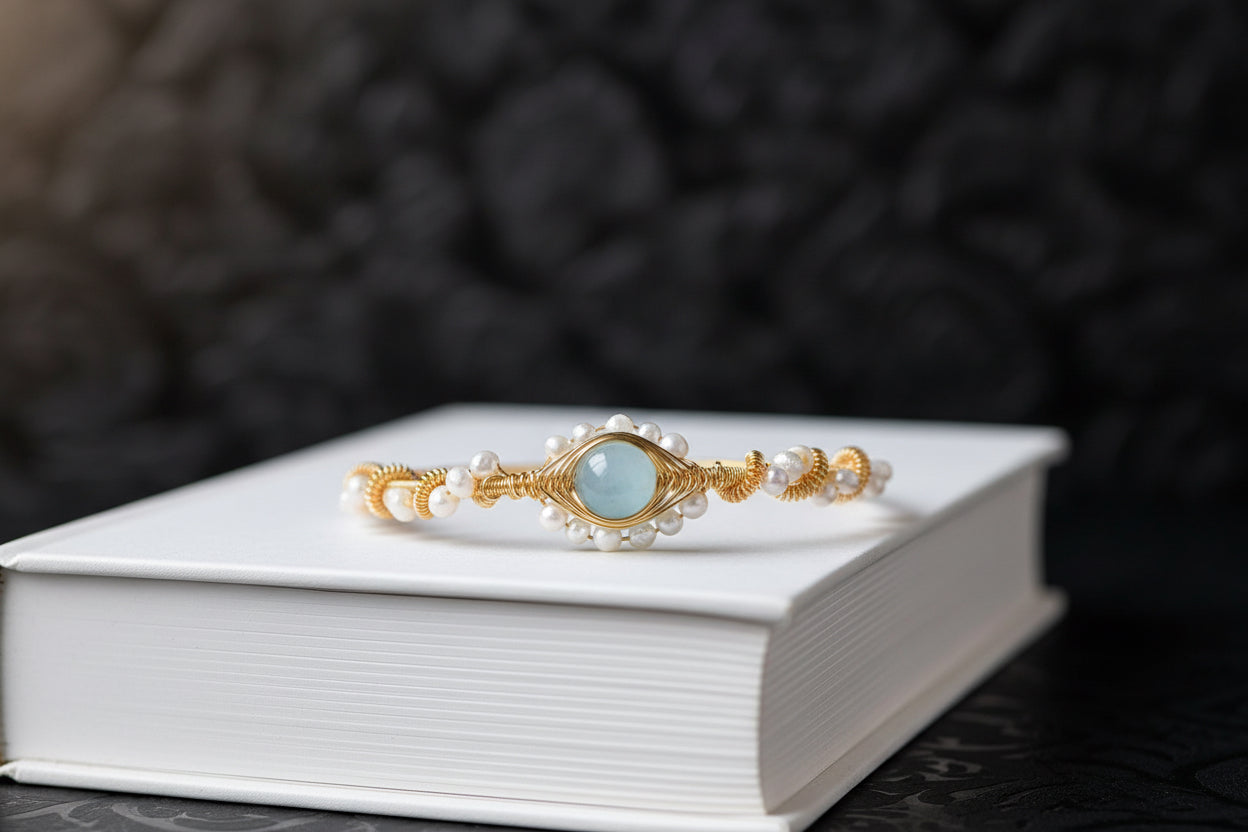 Pearl Bracelets For Women Gold Plating Pearl Bracelet Gold Wire Braided Vintage Style Bracelets Cuff Bracelets Fashion Bracelet