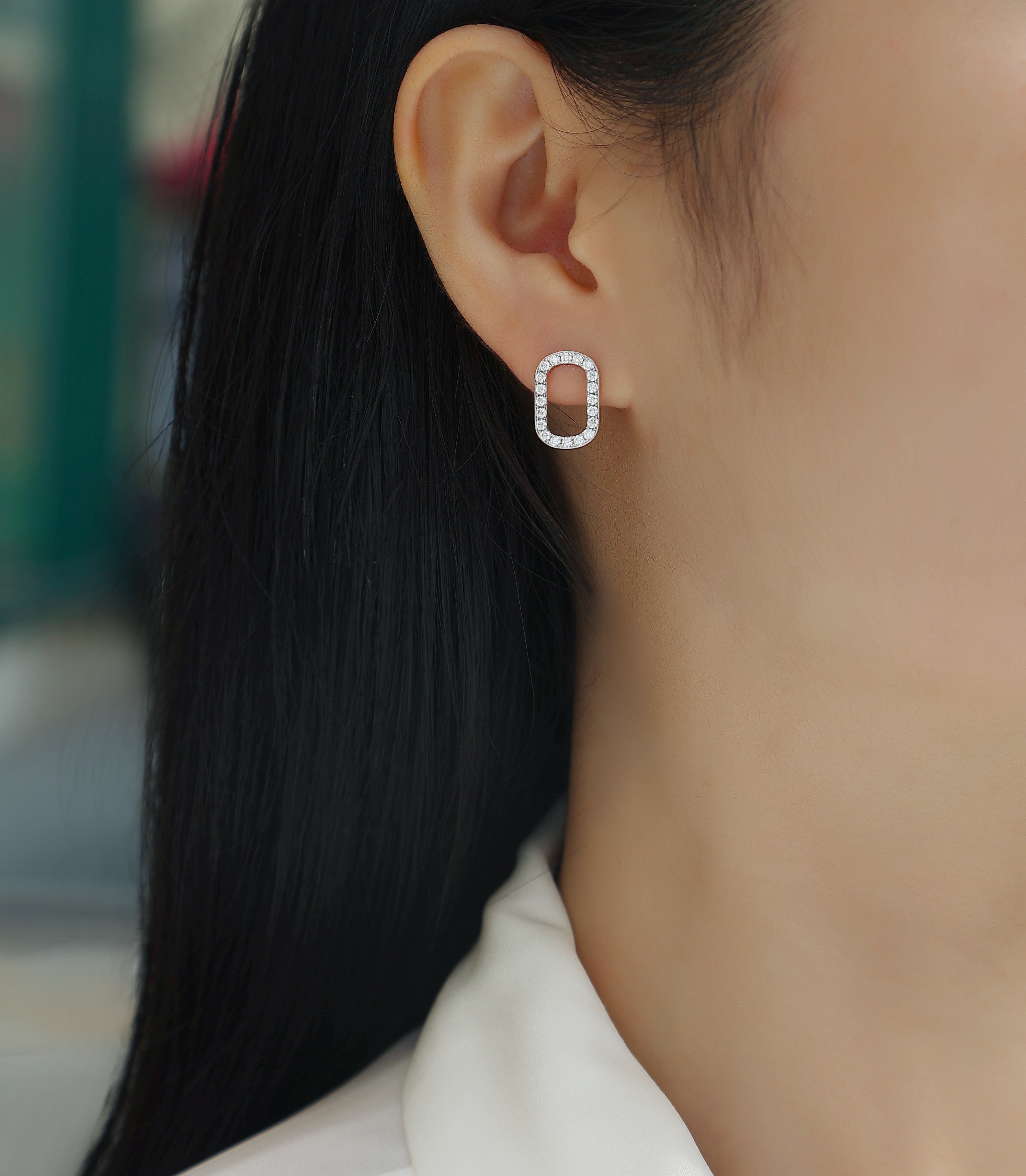 “Elegant Simplicity: Trendy Moissanite Jewellery Set with S925 Sterling Silver and Platinum-Plated Earrings”