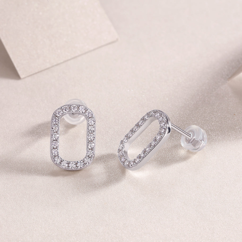 “Elegant Simplicity: Trendy Moissanite Jewellery Set with S925 Sterling Silver and Platinum-Plated Earrings”