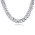 Men's Luxury Fashion Mosan Diamond S925 Silver Necklace Comparable To Natural Diamonds