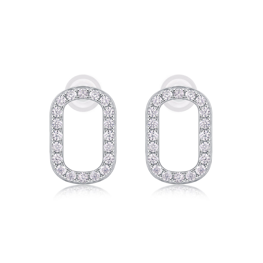 “Elegant Simplicity: Trendy Moissanite Jewellery Set with S925 Sterling Silver and Platinum-Plated Earrings”